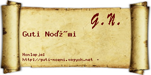 Guti Noémi névjegykártya